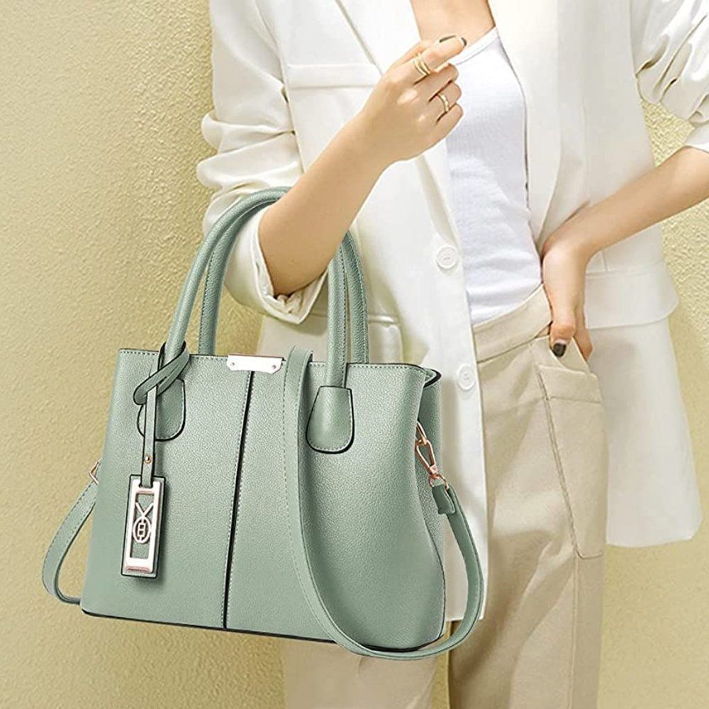 IIL PU Leather Purses- Gray Green
